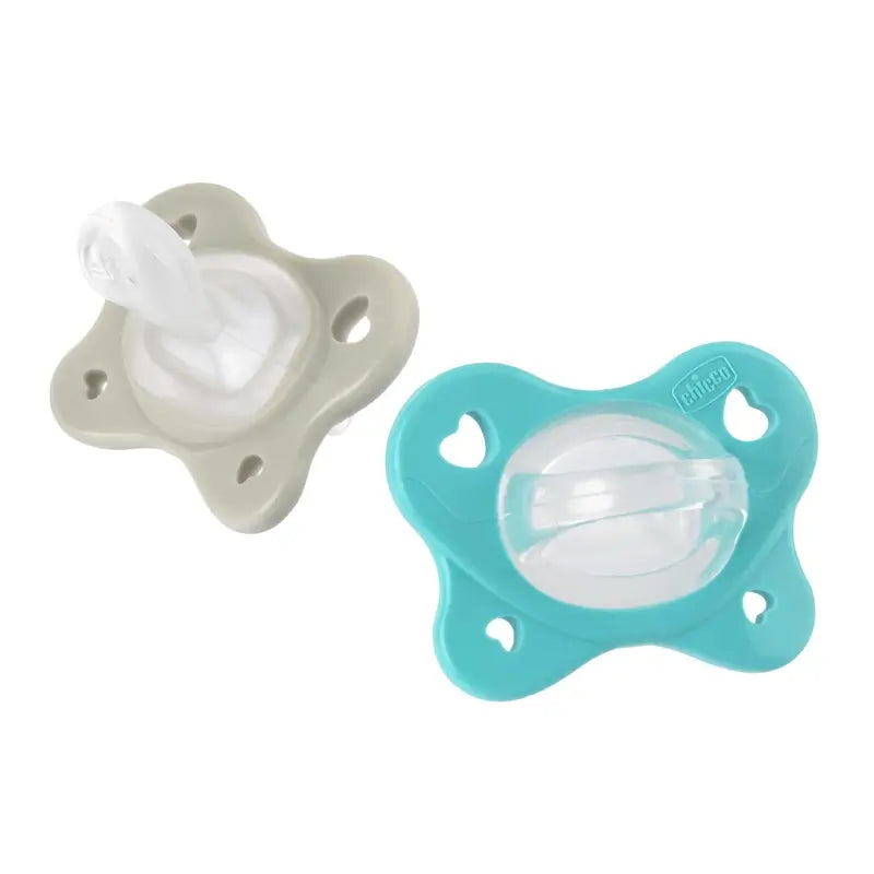Chicco Physioform Dual Soft Silikon Schnuller Blau 6-16M 2 Einheiten