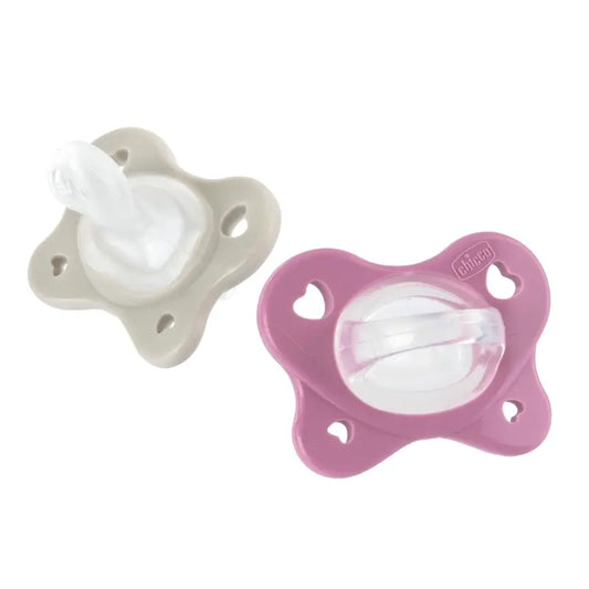 Chicco Physioforma Dual Soft Silikon Schnuller Rosa 6-16M 2 Einheiten