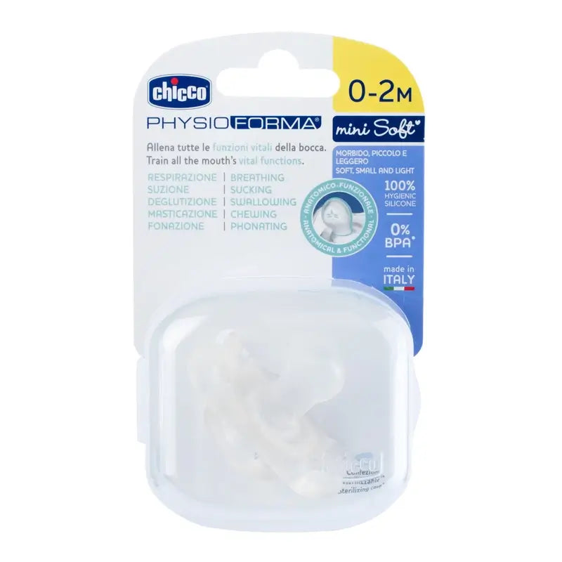 Chicco Schnuller Physioforma Minisoft Transparent 0-M 1 Stück