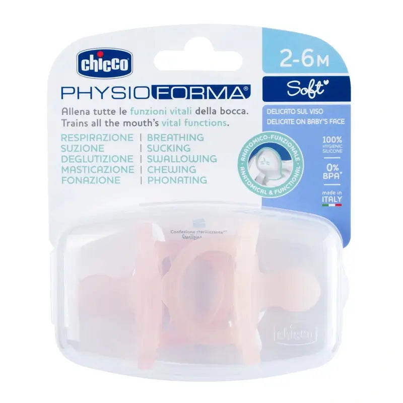 Chicco Physioforma Soft Schnuller Rosa 2-6M 2 Einheiten