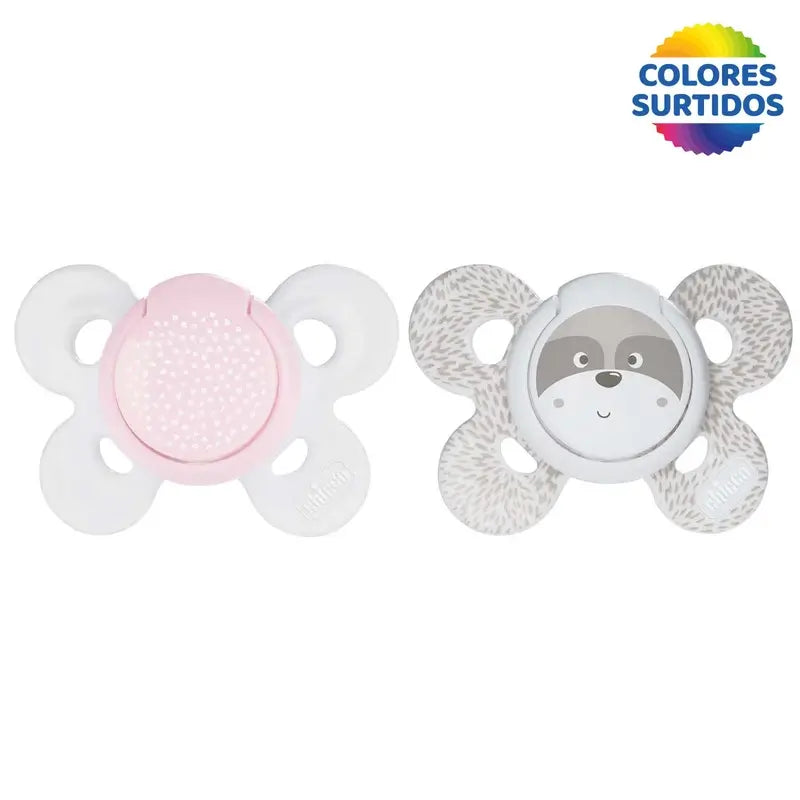 Chicco Schnuller Physio Comfort Silikon Rosa 2-6M 2 Stück sortiert