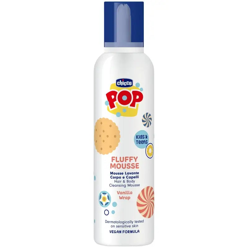 Chicco Pop Foam Körper/Haar Vanille 200 Ml