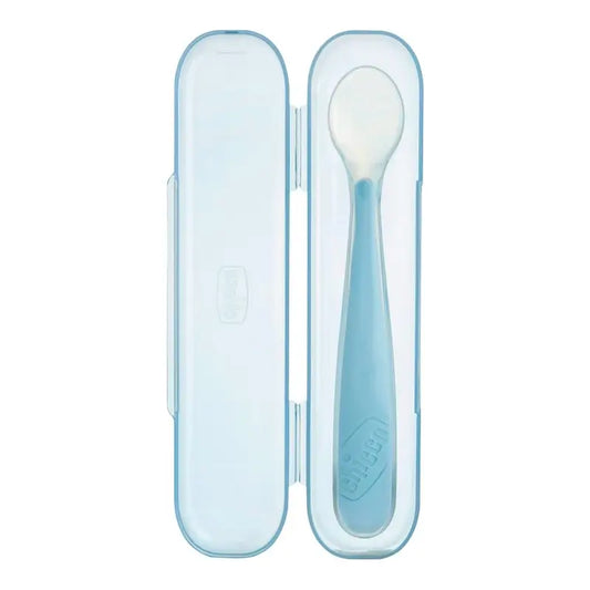 Chicco Take Eat Easy Silikonlöffel mit Etui.