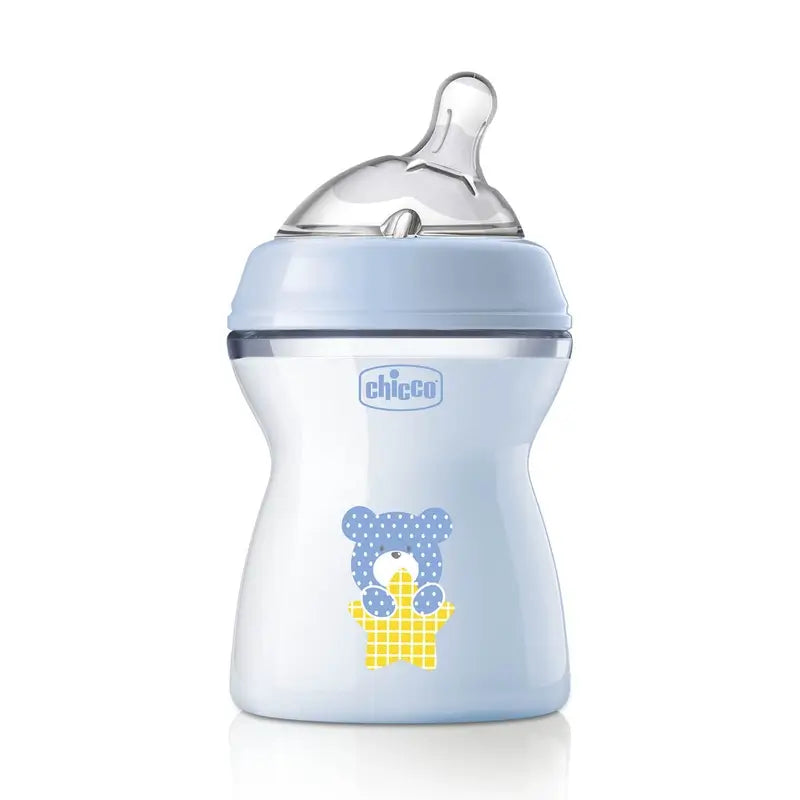 Chicco Naturalfeeling Blau Medium Flow 250Ml 2M+ Babyflasche