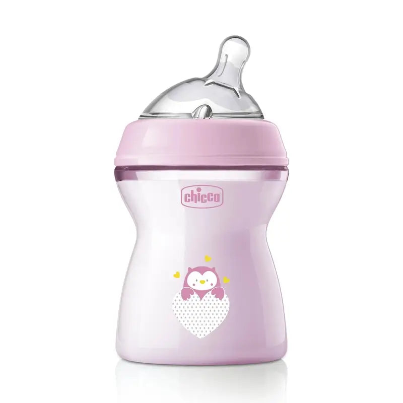 Chicco Naturalfeeling Rosa Medium Flow 250Ml 2M+ Babyflasche