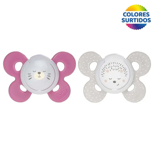 Chicco Schnuller Physio Comfort Silikon Rosa 16-36M 2 Stück sortiert