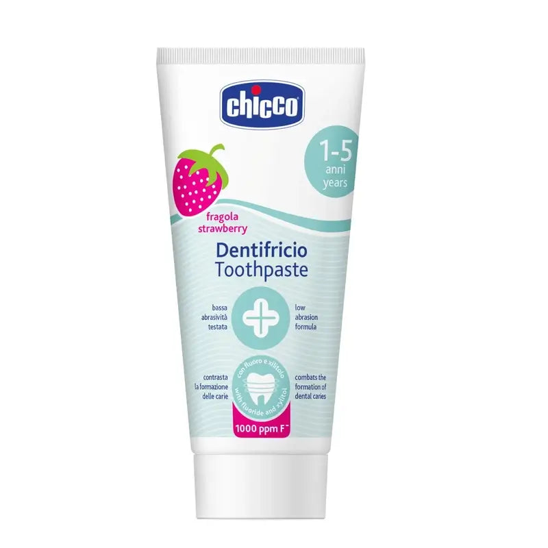 Chicco Erdbeer Fluorid Zahnpasta 50Ml 12M+