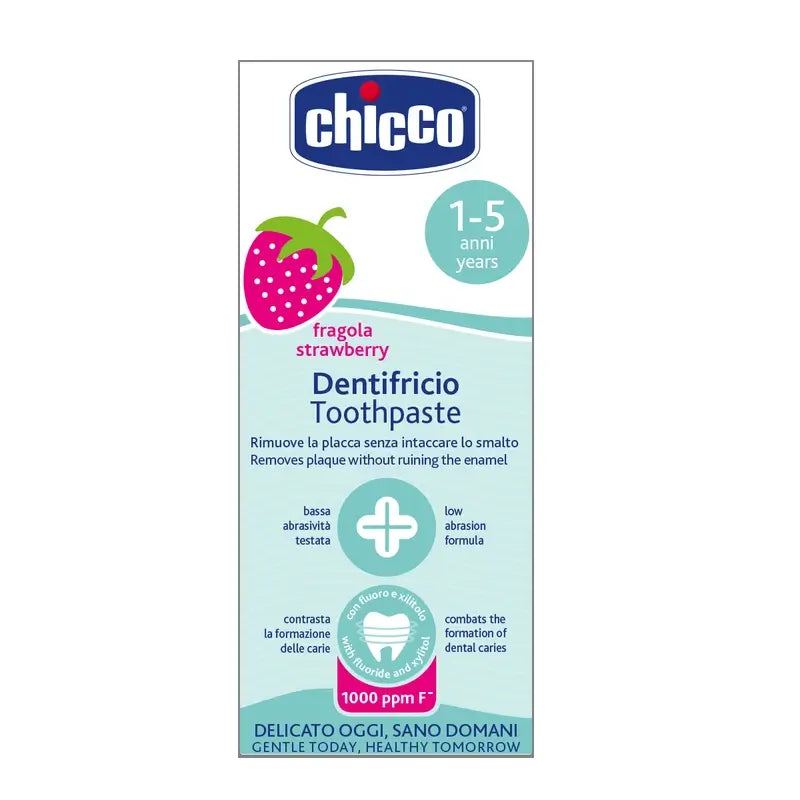 Chicco Erdbeer Fluorid Zahnpasta 50Ml 12M+