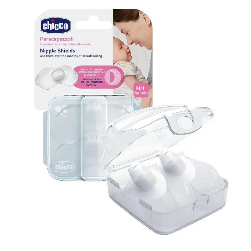 Chicco Brustwarzenschutz Silikon Skintoskin Größe M/L 2 Stück