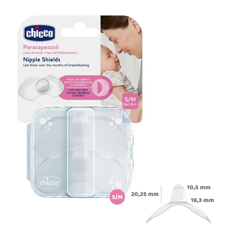 Chicco Brustwarzenschutz Silikon Skintoskin Größe S/M 2 Stück