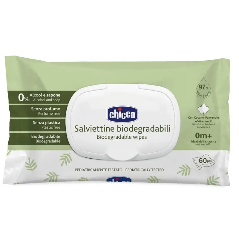 Chicco Biologisch abbaubare Tücher 60 Stück