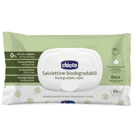 Chicco Biologisch abbaubare Tücher 60 Stück