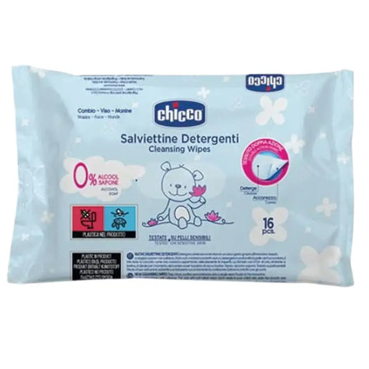 Chicco - Natural Sensation Cleansing Wipes Pack 16 units