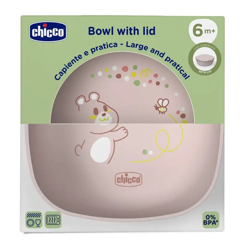 Chicco Schüssel mit Deckel 6M+ Rosa