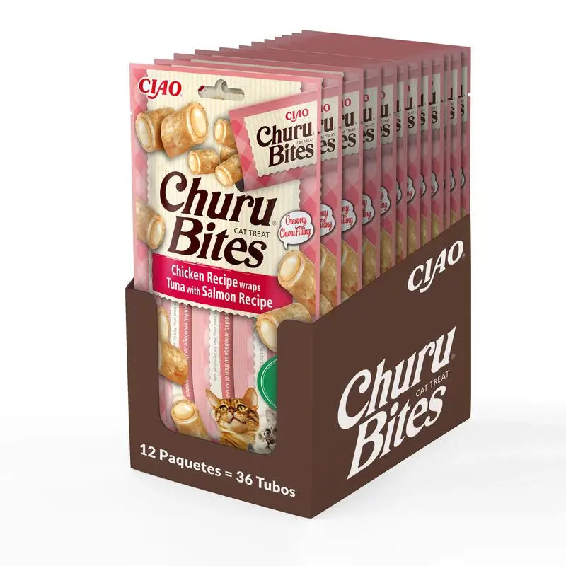 Churu Cat Bites Thunfisch mit Lachs-Rezeptur Display 12X30Gr