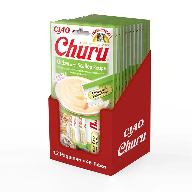 Churu Cat Huhn Jakobsmuschel Rezept Display 12X56Gr
