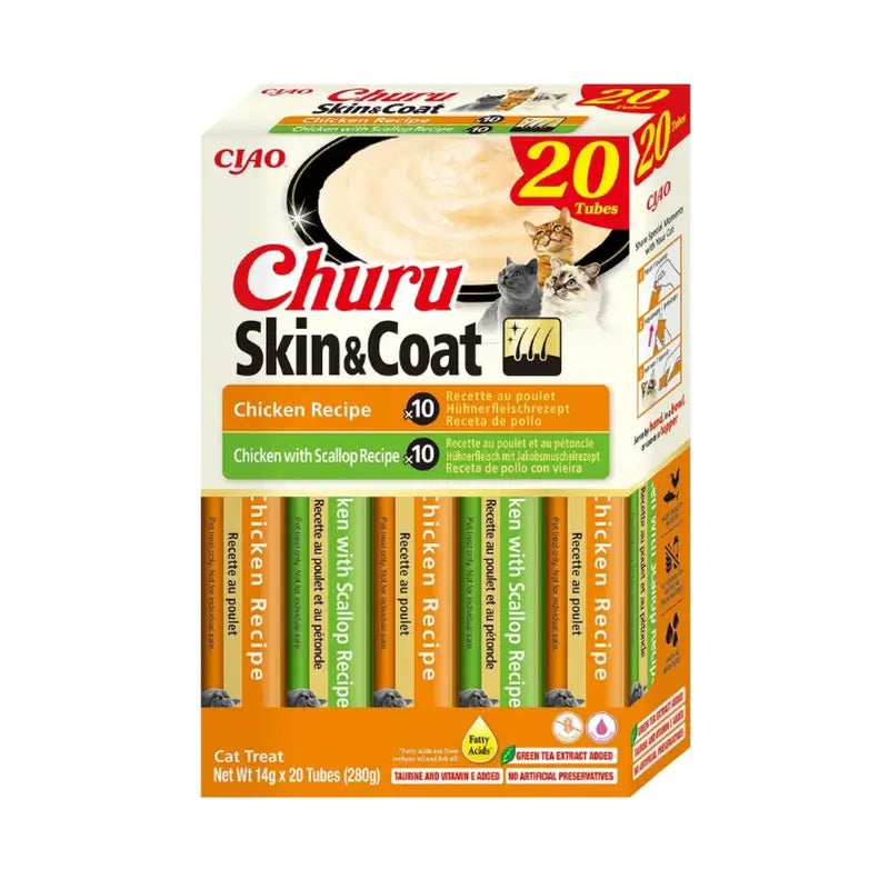 Churu Cat Varieties Skin&Coat Huhn, 20 Stück