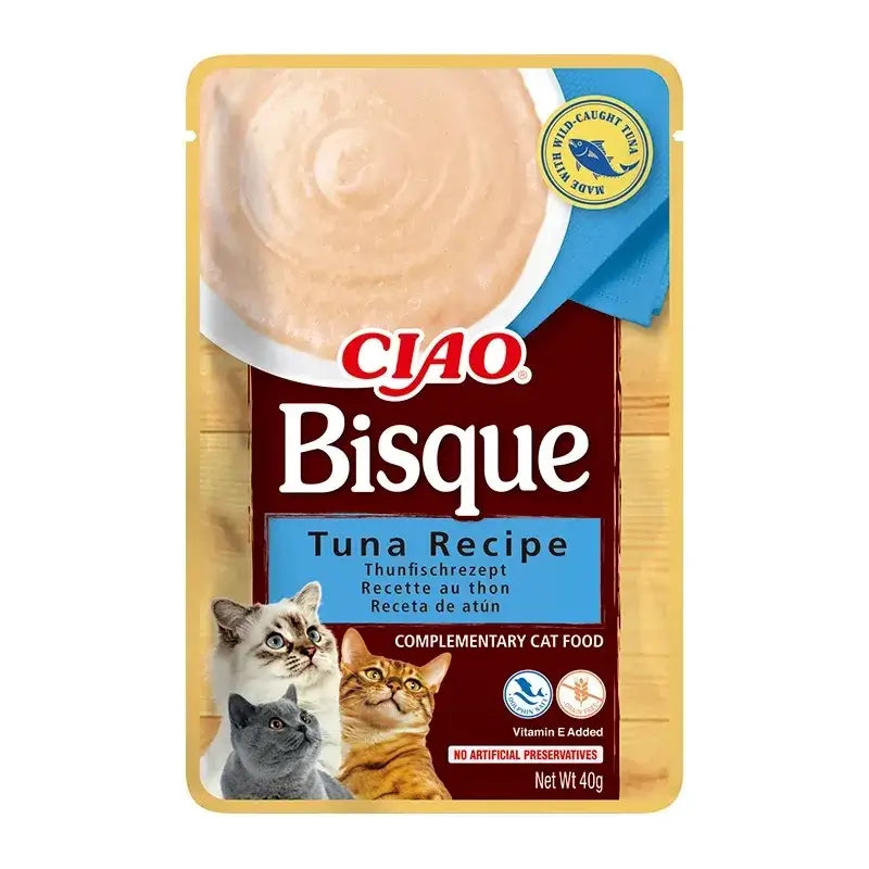 Churu Ciao Bisque Wet Cat Food – Tuna Flavour, 12 x 40 g