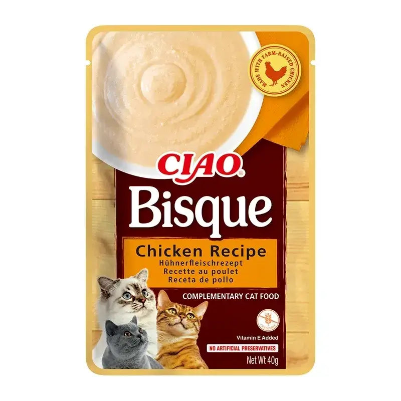 Churu Ciao Bisque Wet Cat Food – Chicken Flavour, 12 x 40 g