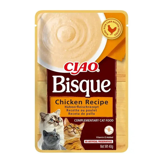 Churu Ciao Bisque Wet Cat Food – Chicken Flavour, 12 x 40 g