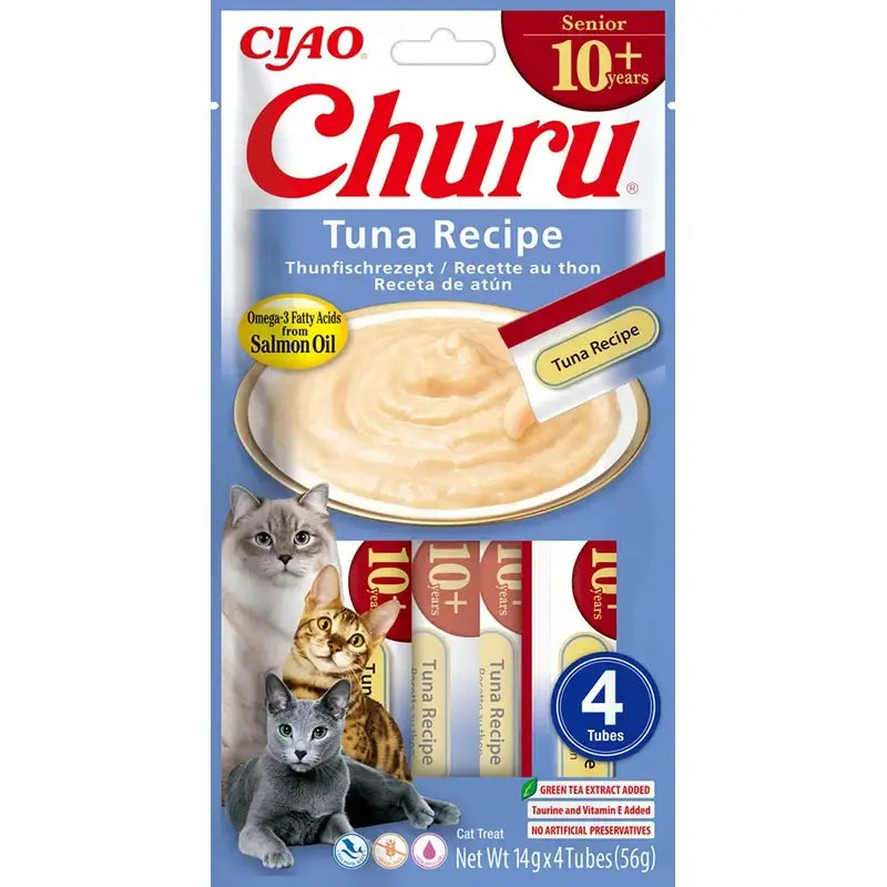 Churu Senior Creamy Cat Snack – Tuna Flavour, 12 x 56 g