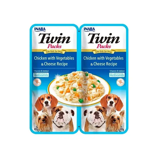 Churu Twin Packs Wet Dog Food: Chicken with Vegetables and Cheese, 12 x 80 g
