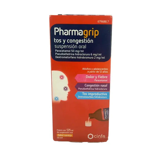 Pharmagrip Husten & Verstopfung Suspension zum Einnehmen, 125 ml