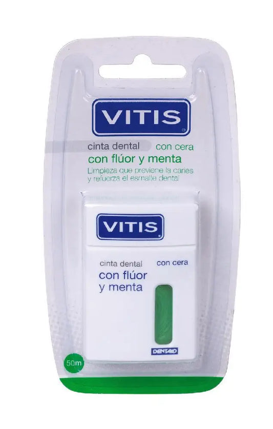 VITIS Dental Tape with Fluoride and Mint 50 M