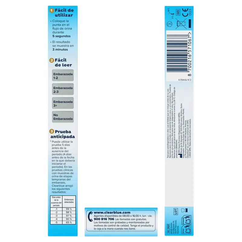 Clearblue Digitaler Schwangerschaftstest mit Wochenanzeige, 1 digitaler Test