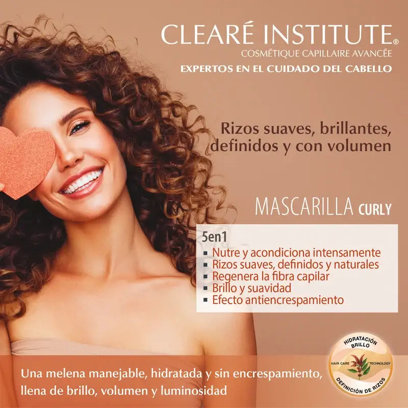 Clearé Institute Lockiges Haar Lockenmethode Maske 300 Ml