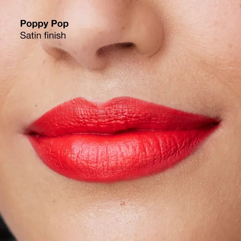 Clinique Pop Longwear Satin Poppy Pop Lippenstift, 3,9 Gramm
