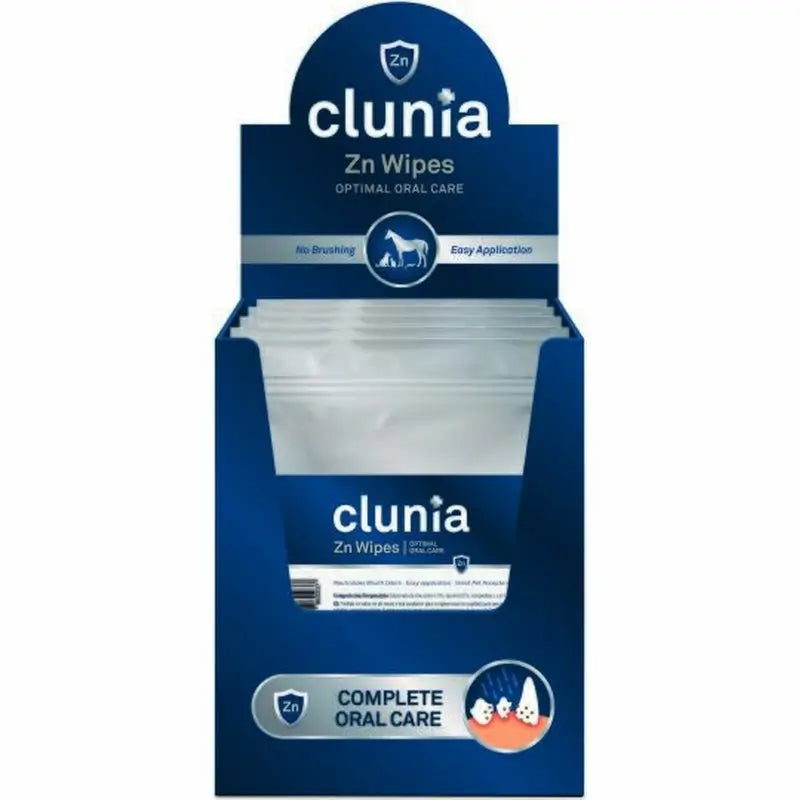 Vetnova Clunia Zn Wipes Display Box 10 Wipes 20 Pouches