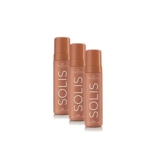 Cocosolis Solis Dark Selbstbräunungsschaum, 3er-Pack à 200 ml