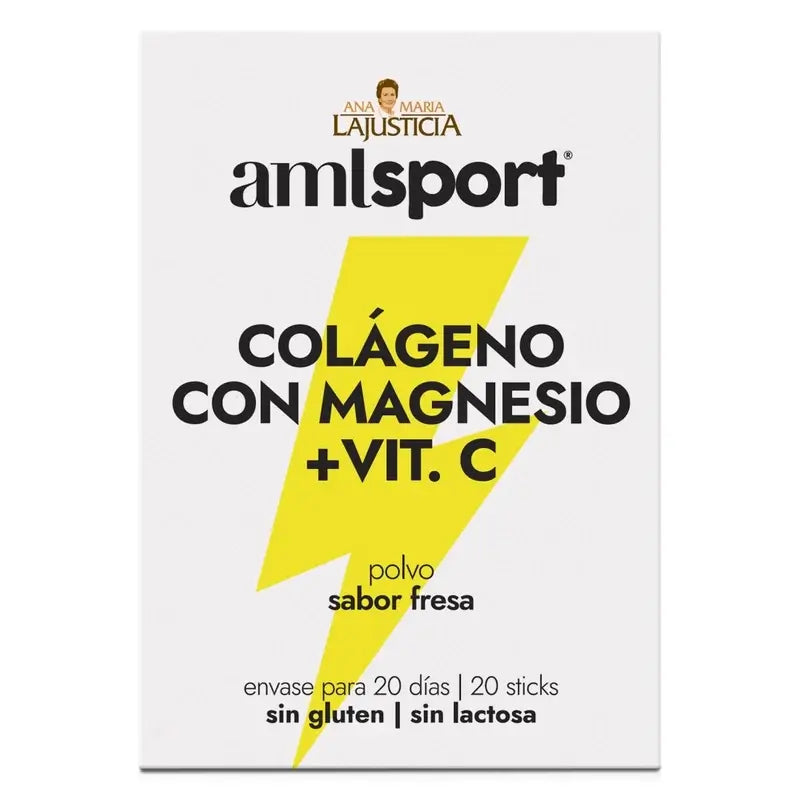 AML SPORT Kollagen mit Magnesium + Vitamin C Erdbeergeschmack, 20 Sticks