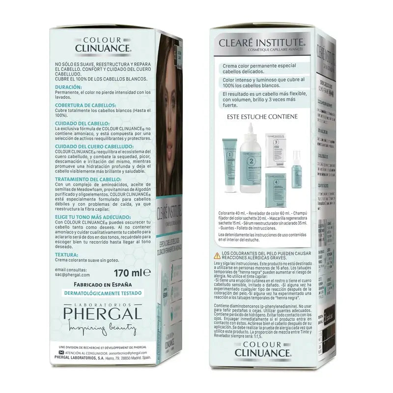 Clearé Institut Farbe Clinuance Ammoniakfreie permanente Farbe 7.0 Blond