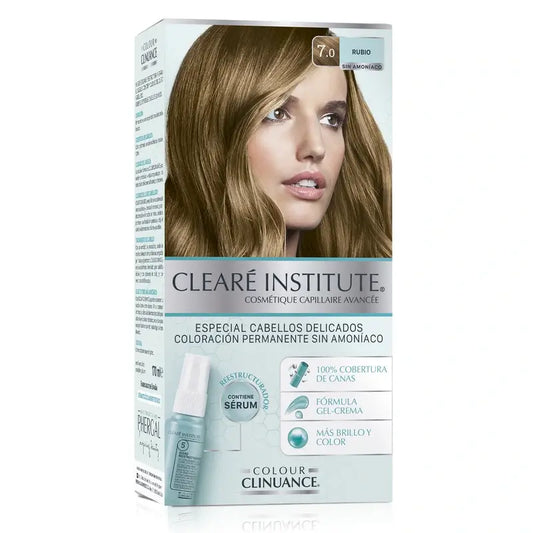 Clearé Institut Farbe Clinuance Ammoniakfreie permanente Farbe 7.0 Blond