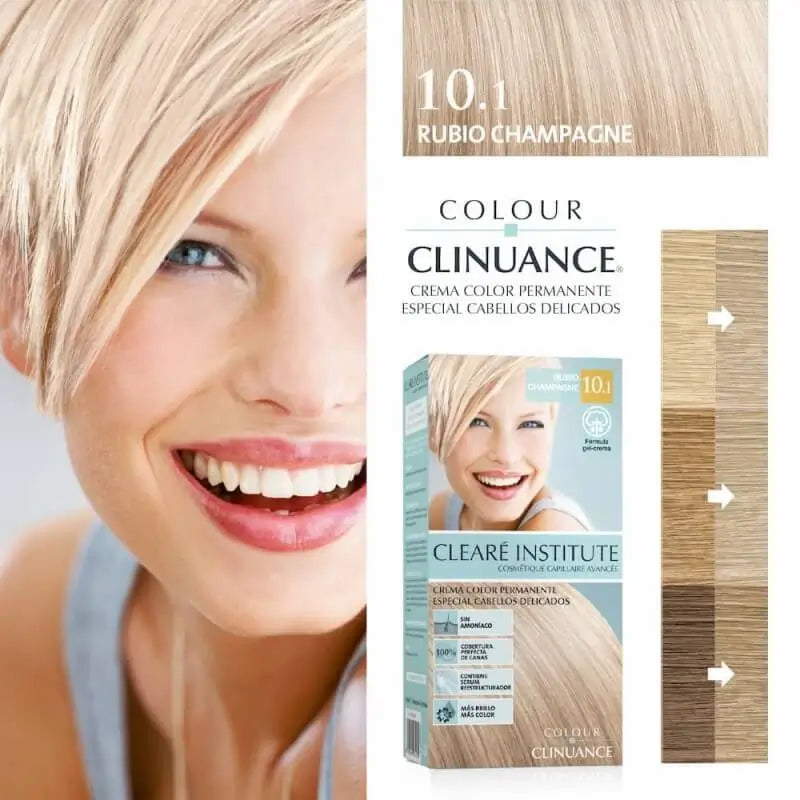 Clearé Institut Farbe Clinuance Ammoniakfreie permanente Farbe 10.1 Champagnerblond