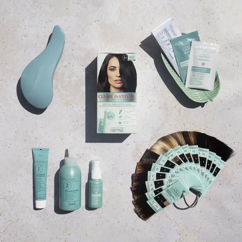 Clearé Institut Farbe Clinuance Ammoniakfreie permanente Farbe 3.0 Dunkelbraun