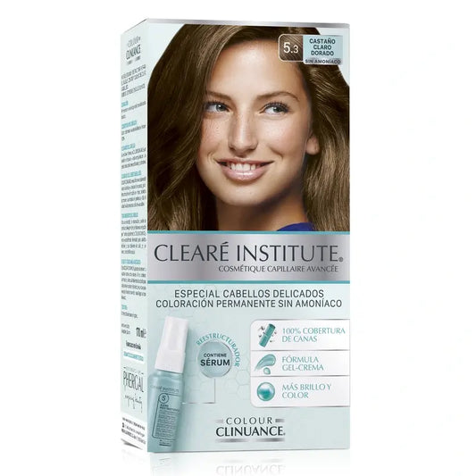 Clearé Institut Farbe Clinuance Ammoniakfreie permanente Farbe 5.3 Helles Goldbraun