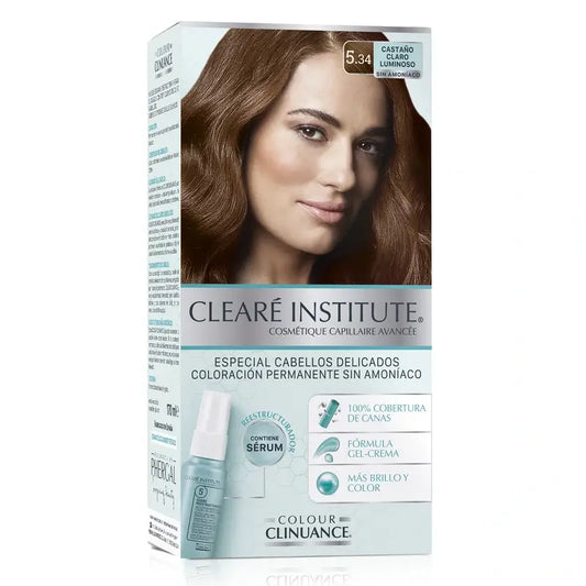 Clearé Institut Farbe Clinuance Ammoniakfreie permanente Färbung 5.34 Hellbraun leuchtend