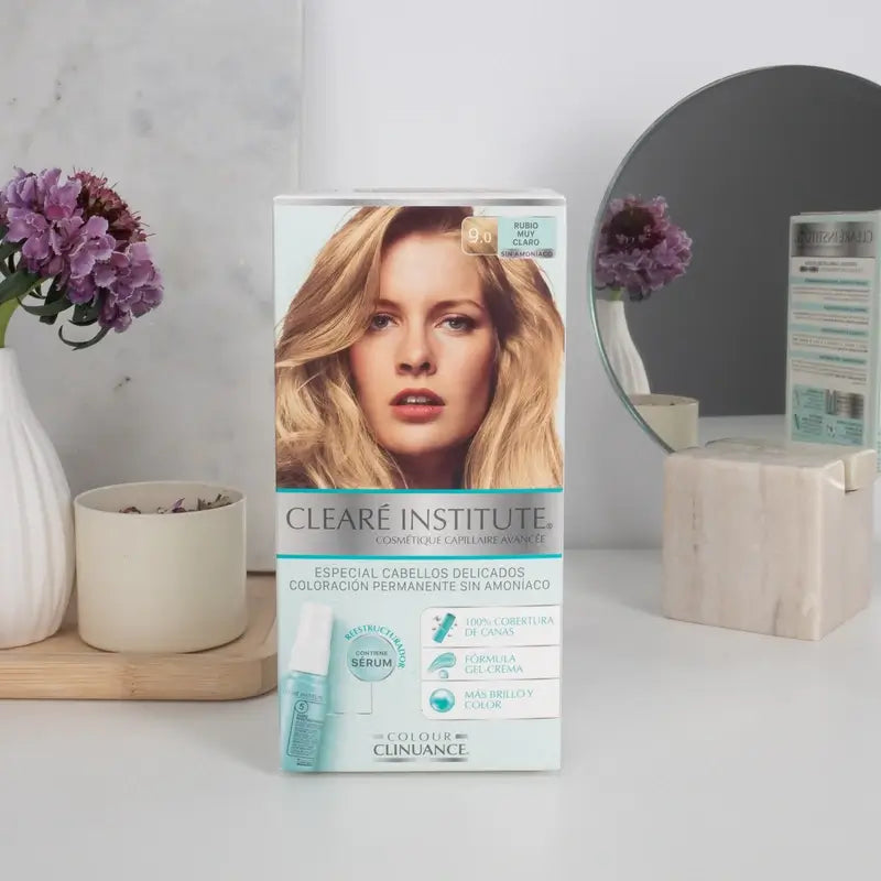 Clearé Institute Colour Clinuance Ammoniakfreie permanente Farbe 9.0 Sehr helles Blond