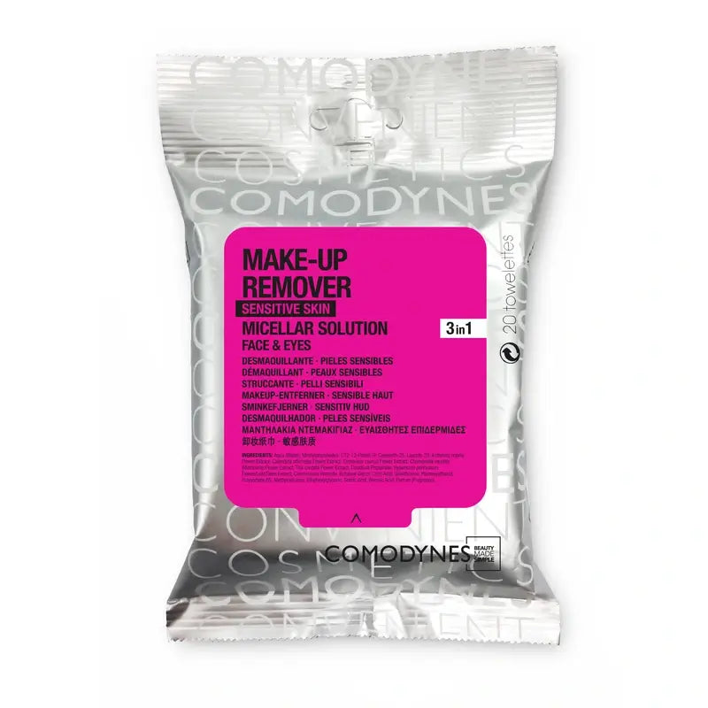 Comodynes Sensitive Skin Micellar Make-up-Entferner Tücher 20 Stück