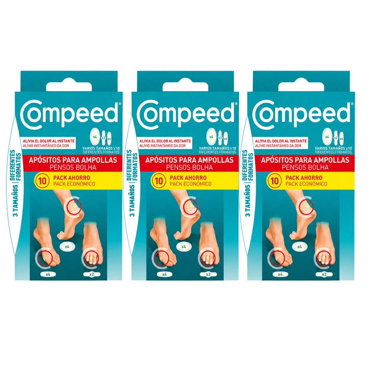 Compeed Blasenpflaster Mix-Pack, 10 Stück, 3er-Pack