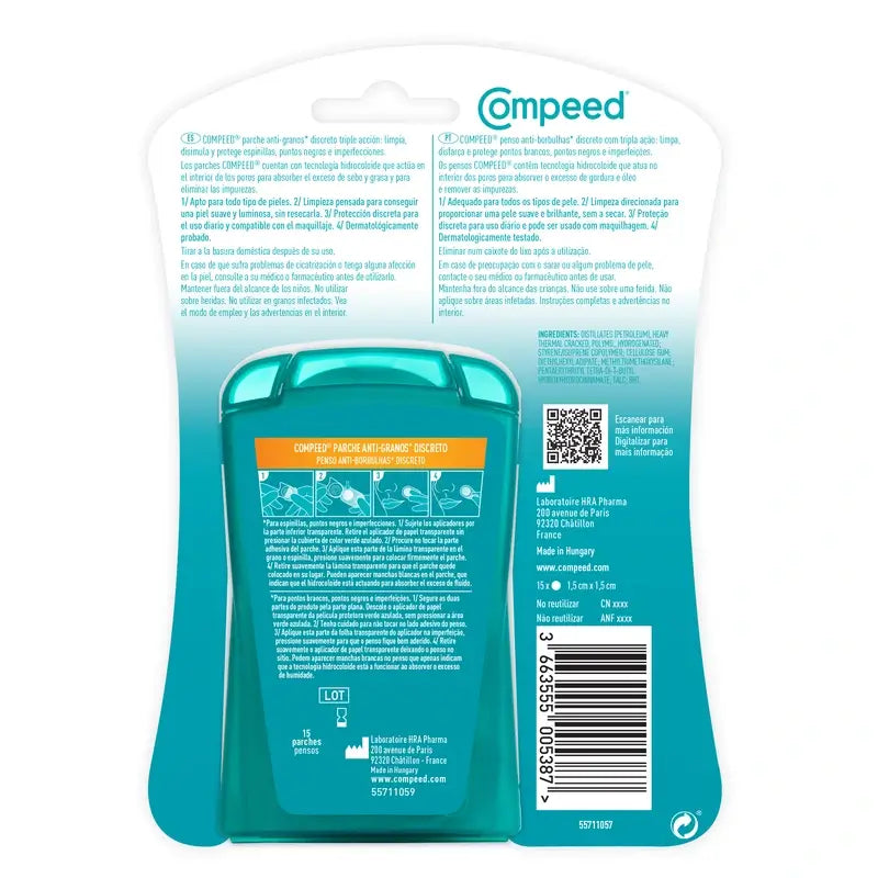 Compeed Anti-Granos Discreto, 15 Einheiten