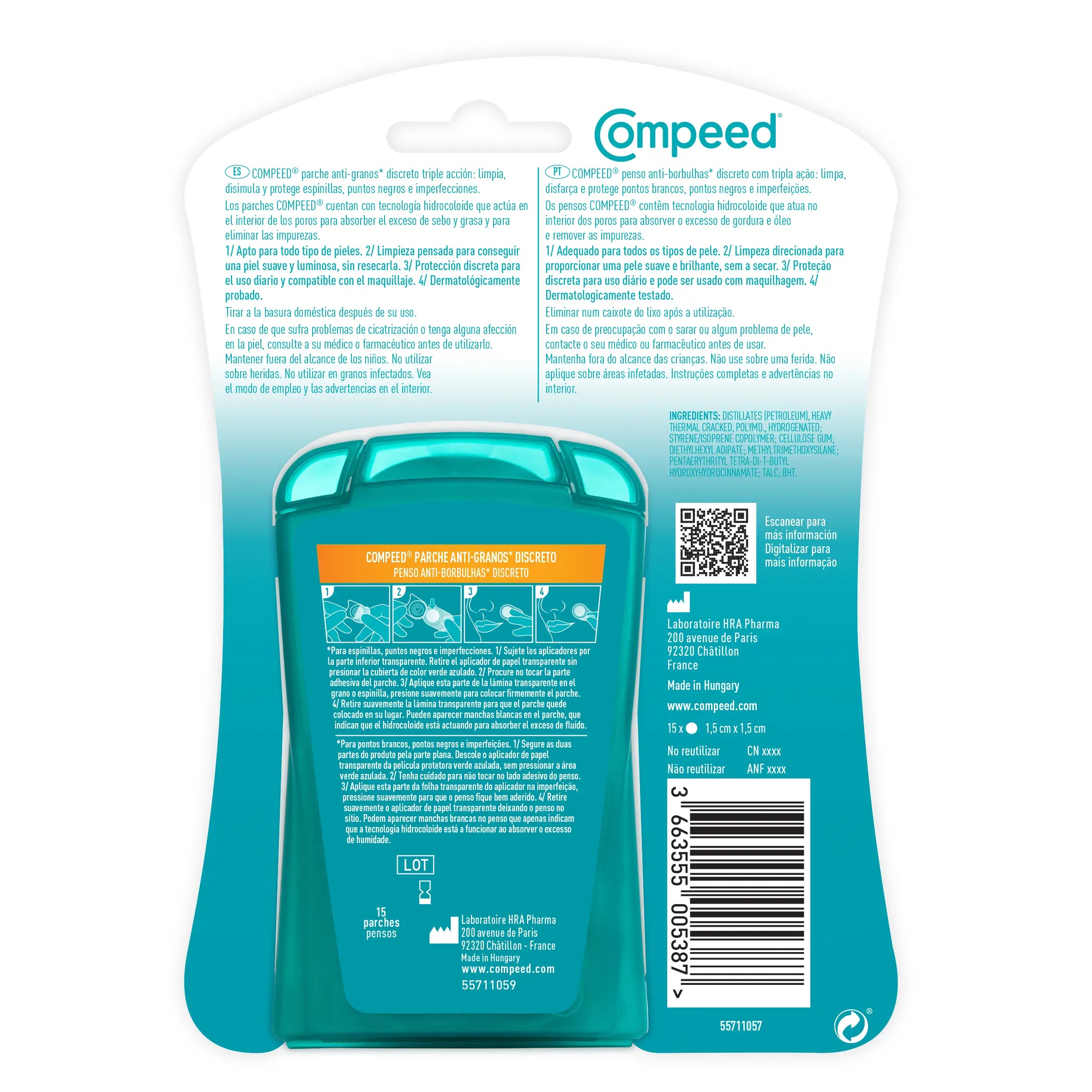 Compeed Anti-Granos Discreto, 15 Einheiten