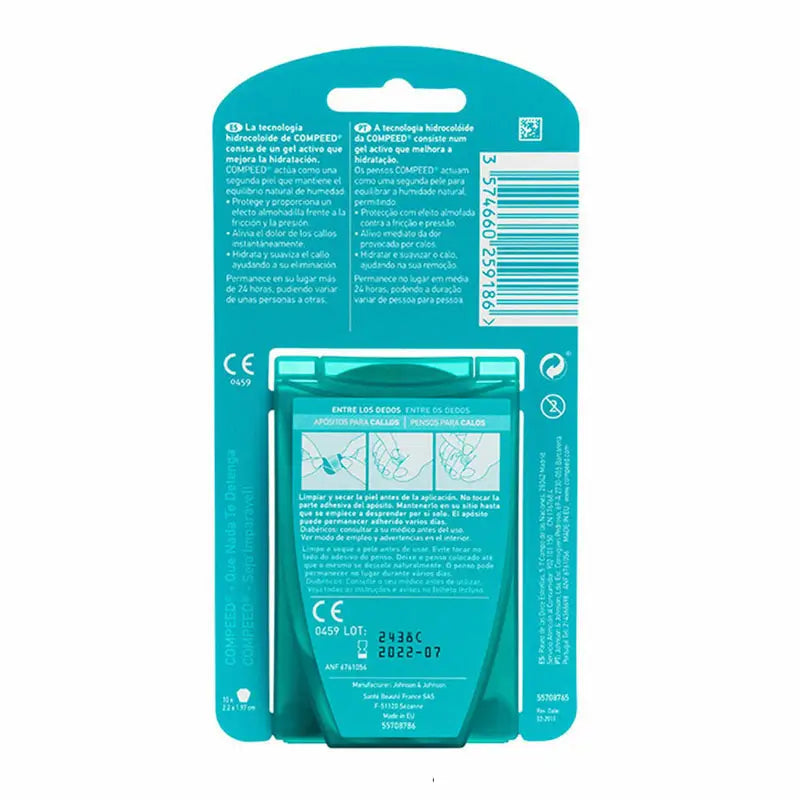 Compeed Callos Apositos Apositos Proteccion Entre Dedos 10 Stück