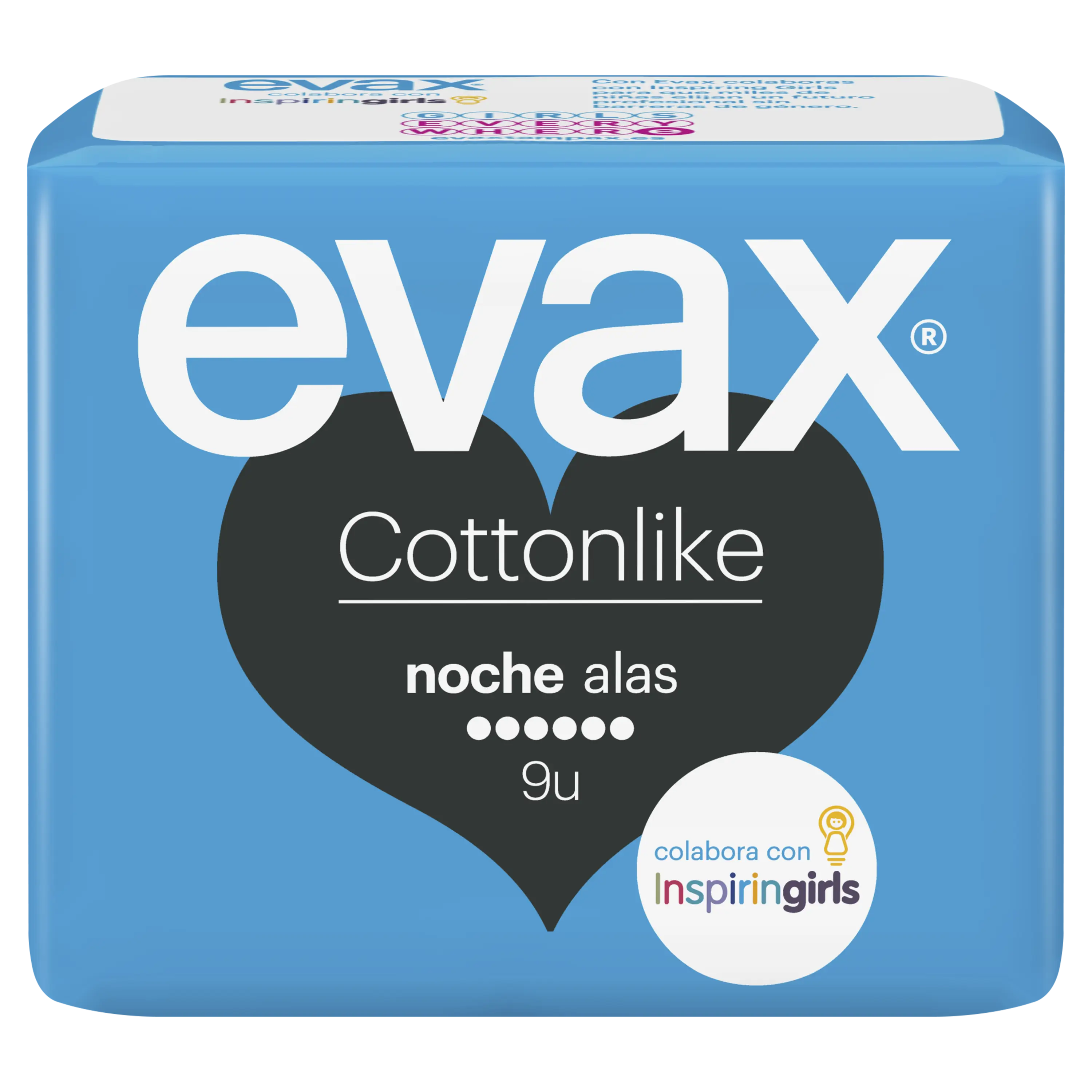 Evax Cottonlike Night Pads mit Flügeln 9 Stück