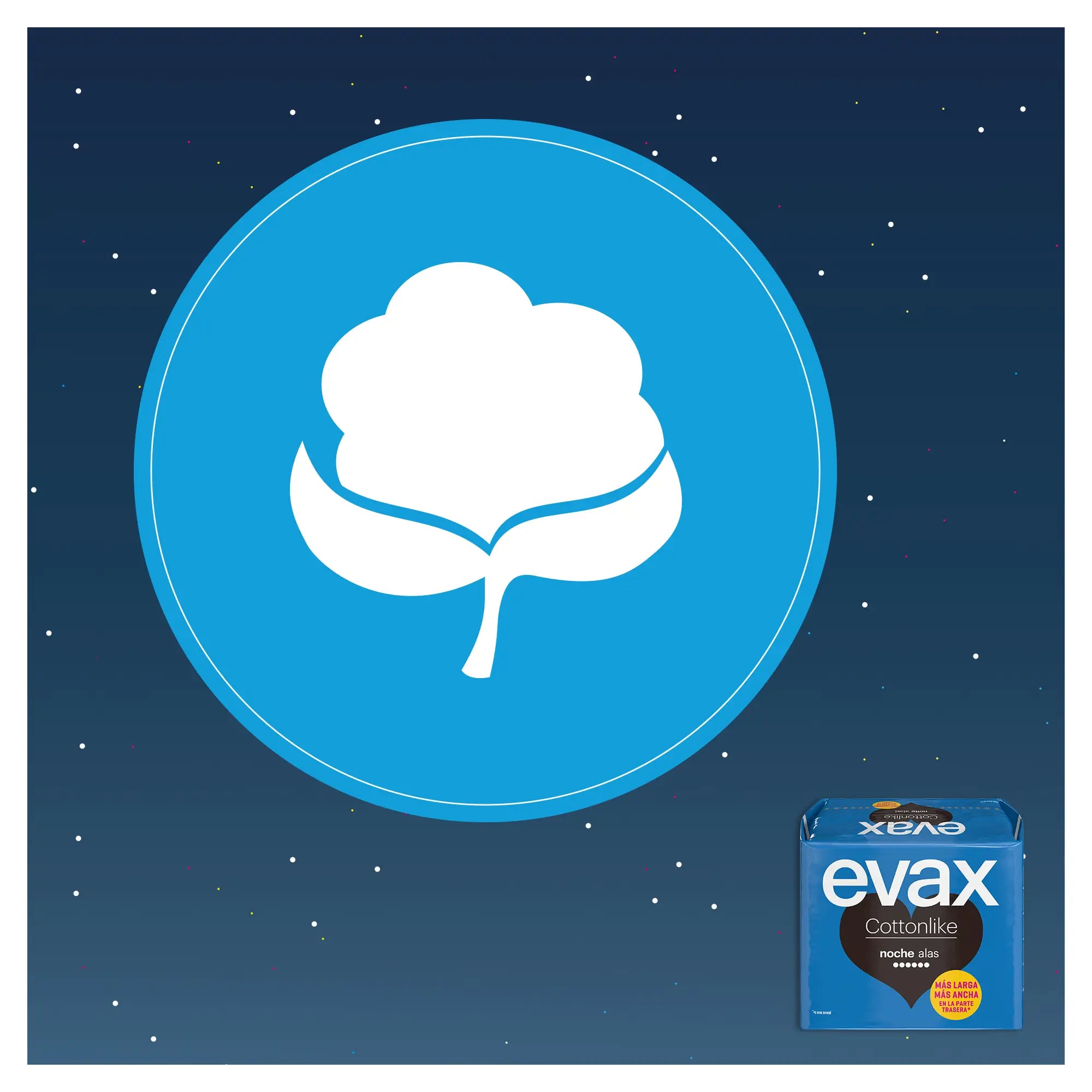 Evax Cottonlike Night Pads mit Flügeln 9 Stück