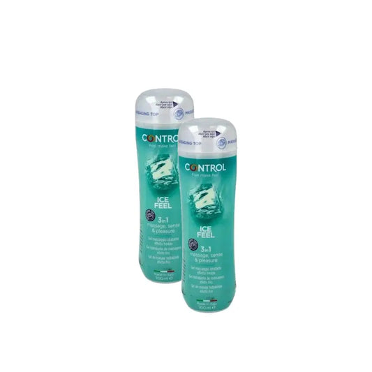 Control Ice Feel Massage Gel 200 ml, pack of 2