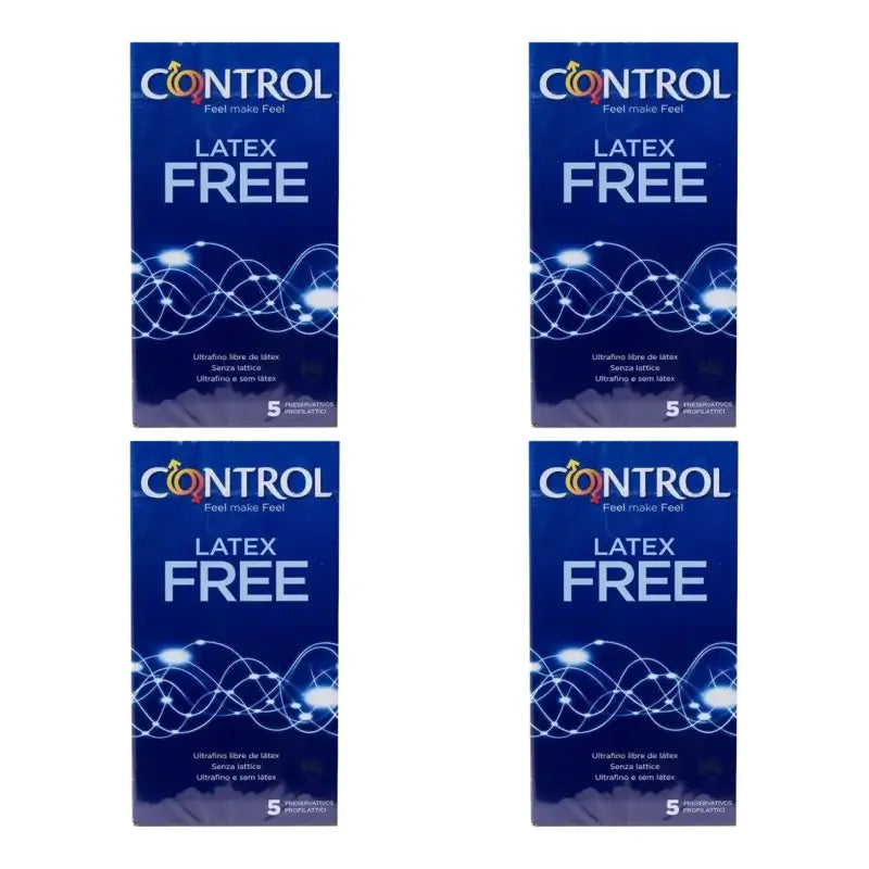 Control Latex-Free Condoms, 5-pack, pack of 4